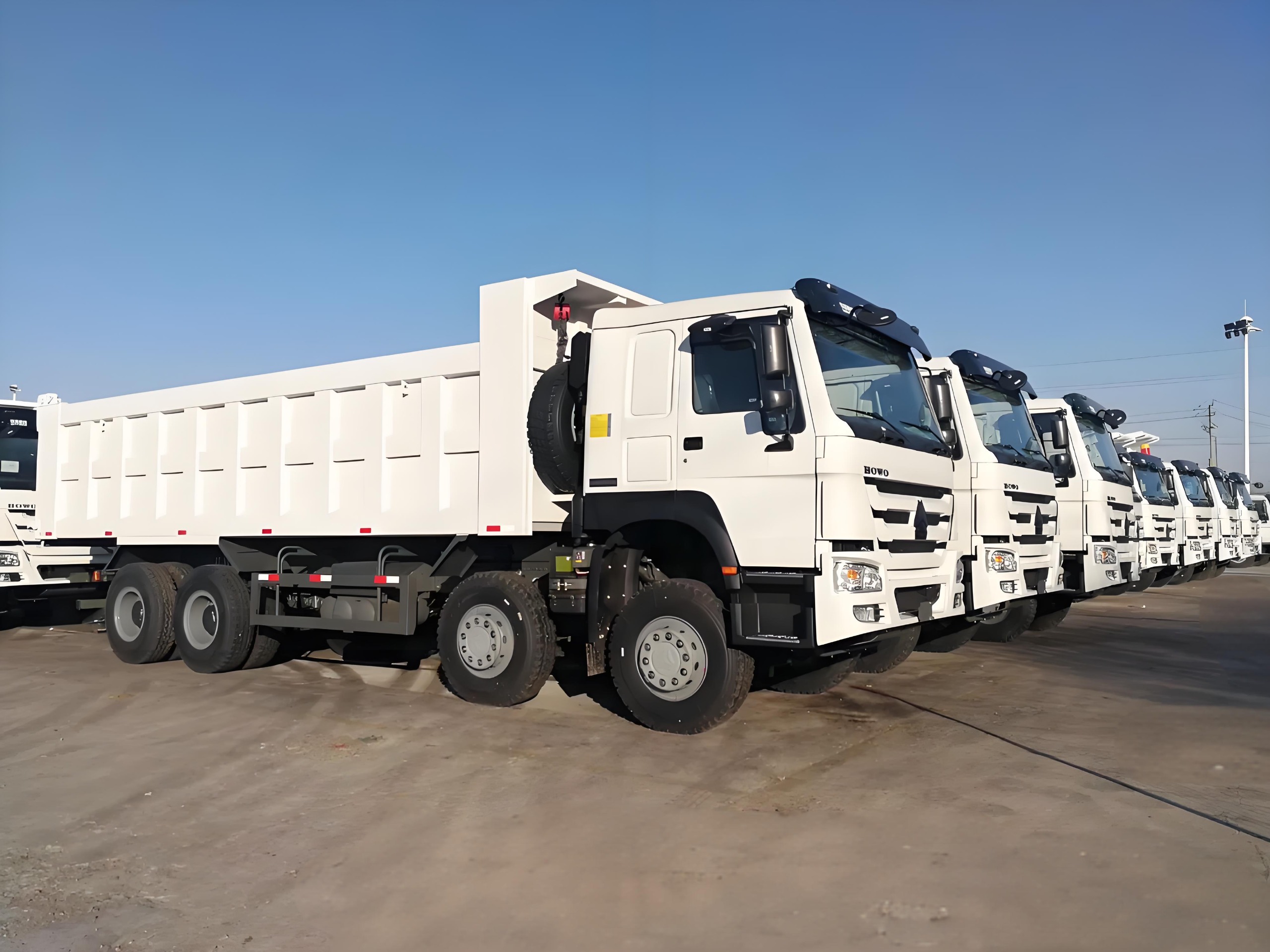 ARKK GROUP Logistics Fleet - White HOWO Heavy-Duty Dump Trucks